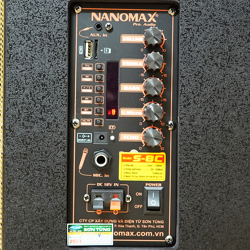 Loa kéo karaoke bluetooth mini nanomax s-8c 5