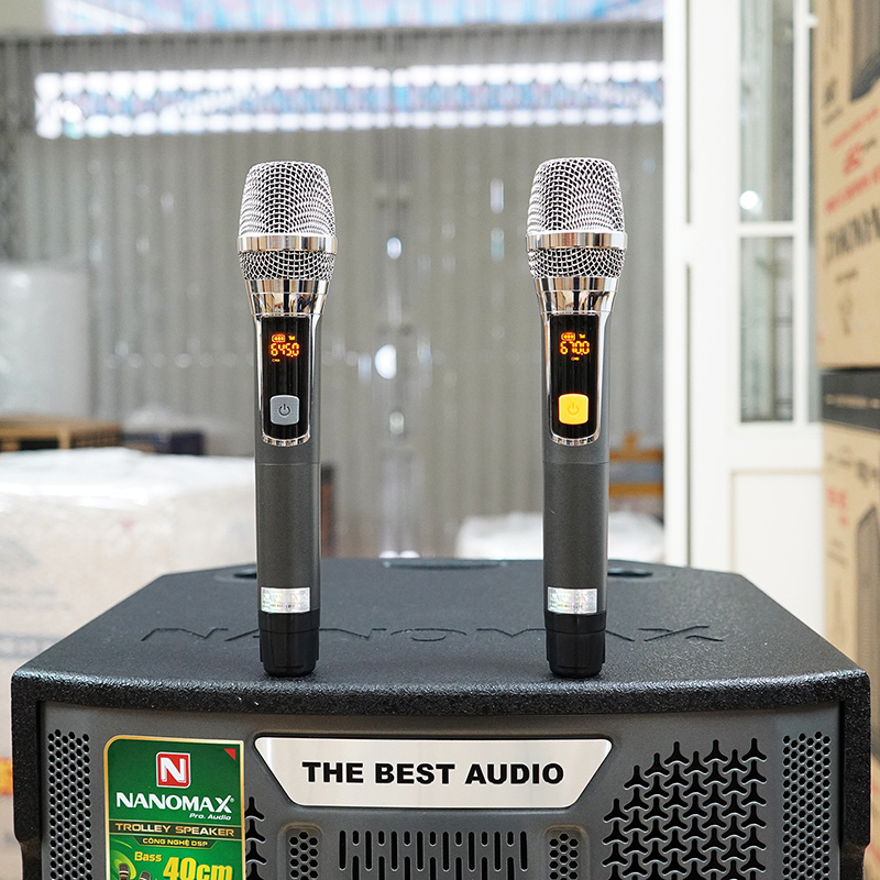 Loa kéo Nanomax K-180 karaoke bluetooth lưới xám 12