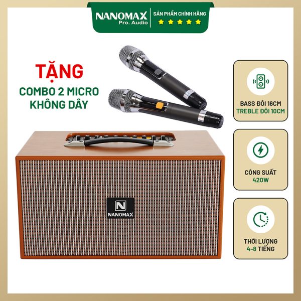 Loa Karaoke Xách Tay Nanomax X-210A Bass Đôi 16cm 420w N | 50+ Mẫu ...